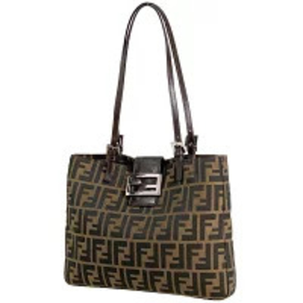 Fendi Zucca tote bag shoulder canvas brown